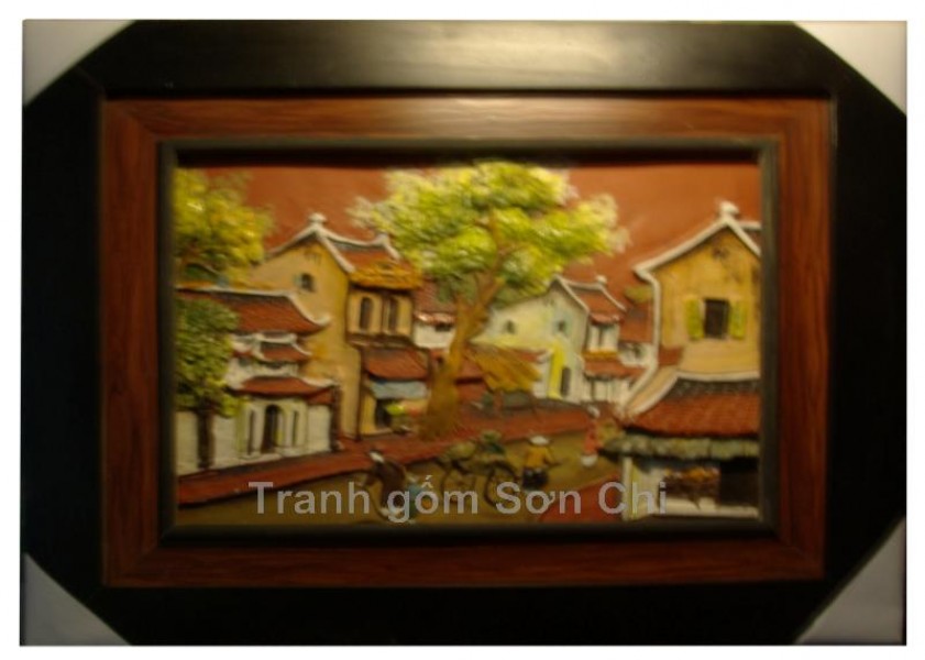 Tranh gốm phố cổ Hà Nội